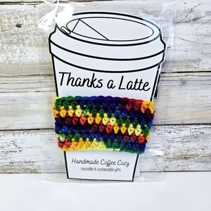 Rainbow Cup Cozy- Reusable Coffee Sleeve